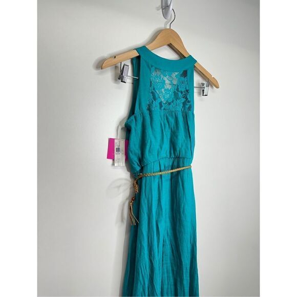 I.N San Francisco Dress Junior Size 16 Green High Low Sleeveless NWT - Picture 5 of 9